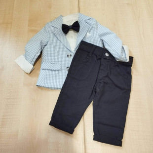 Fiú együttes zakóval - kék kockás