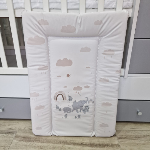 Pelenkázólap puha pufi 50x70 cm - elefántok