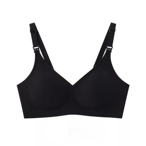 Szoptatós melltartó - Fekete szivacsos