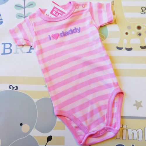Body - rózsaszín csíkos i love daddy