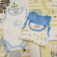 Body szett - 3 db-os ujjatlan kék