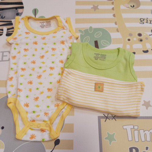 Body szett - 3 db-os ujjatlan unisex