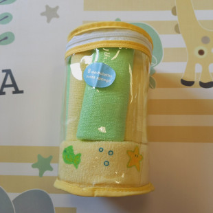 Fürdető kendők és szivacs - sárga