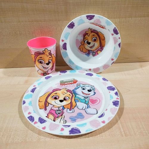 Műanyag étkészlet Mancs őrjárat