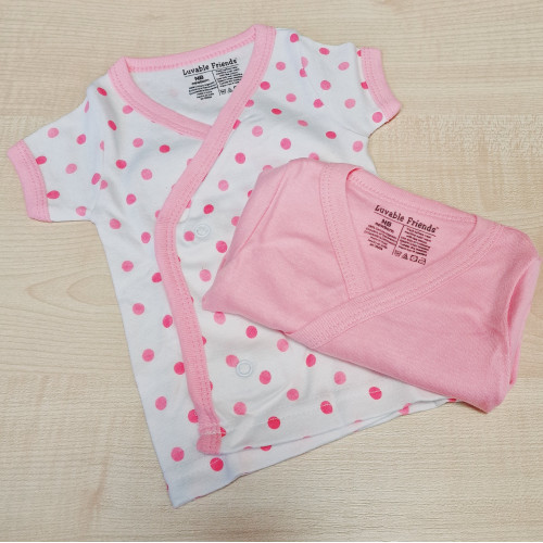 Rékli 2 db - rózsaszín rövid ujjú