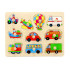 Fa fogantyús puzzle járművek