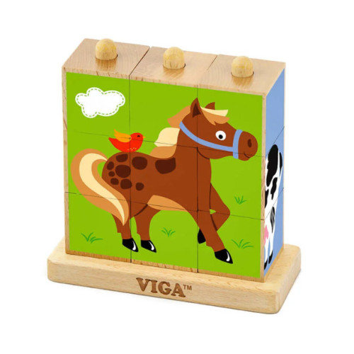 Fa montesszori mesekocka - Farm