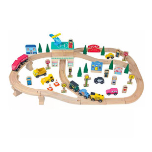 Fa vonatkészlet - 66 db-os