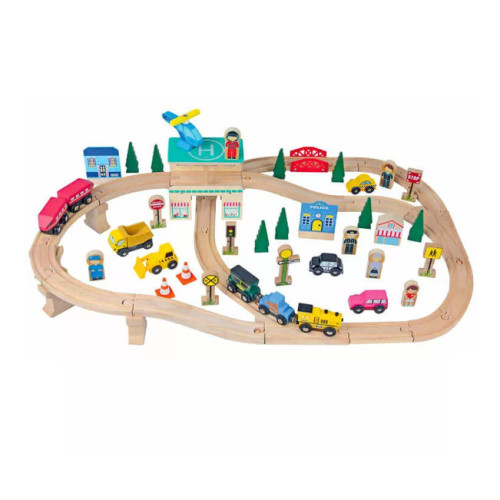 Fa vonatkészlet - 66 db-os