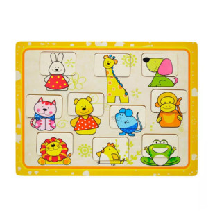 Fa állatos arckereső puzzle