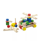 Fa építőjáték dobozban