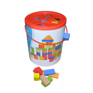 Fa építőkocka 80 db