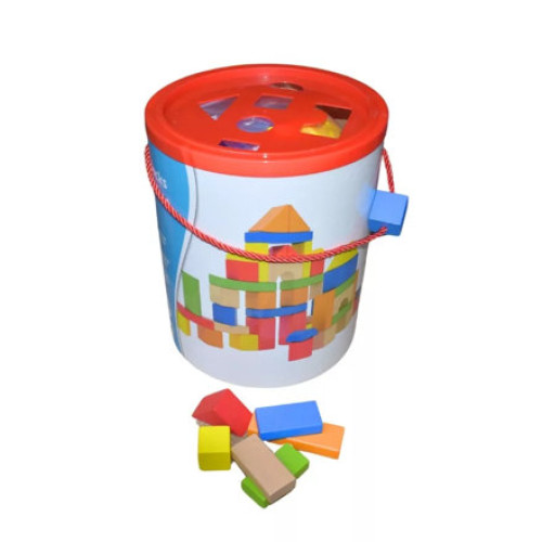 Fa építőkocka 80 db