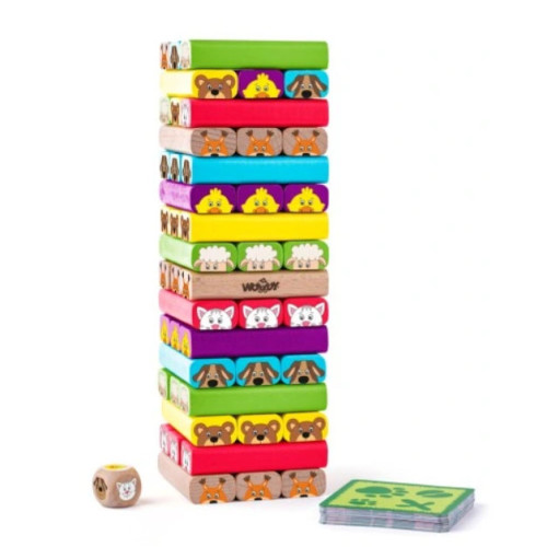 Jenga toronyépítő - figurákkal