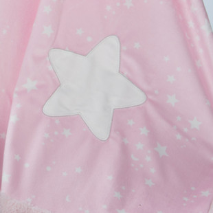 Gamberritos plüss takaró - Rózsaszín csillag 80x110