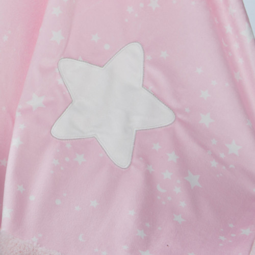 Gamberritos plüss takaró - Rózsaszín csillag 80x110
