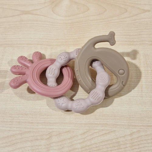 Gamberritos szilikon rágóka - Rózsaszín tengeri