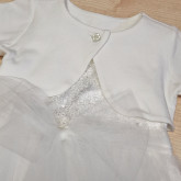 Bébi alkalmi ruha boleróval - Nyers