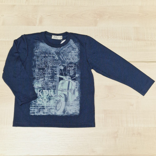 Fiú póló - Sötétkék robogó