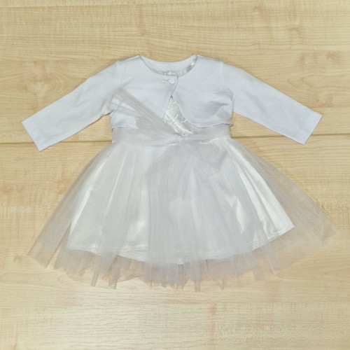 Kids Klub bébi keresztelőruha boleróval - Fehér