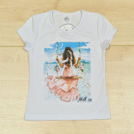 Lányka póló - Fehér hintázó lány