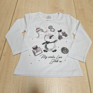 Lányka póló - Fehér pingvin