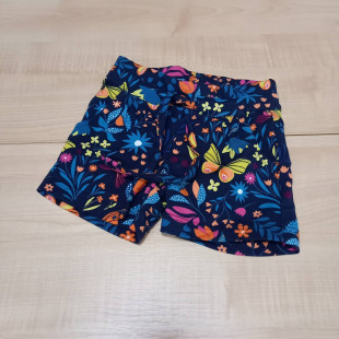Lányka short - sötétkék mintás 92-98