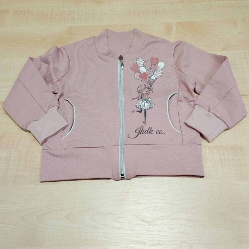 Pamut kardigán - Púder lufis kislány
