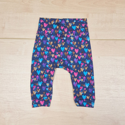 Bébi pocaknadrág - Sötétkék szívecskék