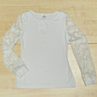 Póló csipke ujjal - Fehér