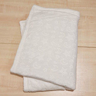 Vastag takaró - fehér magában mintás