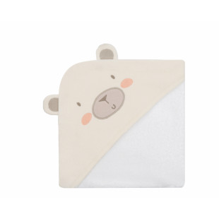 Kikkaboo fürdőlepedő 90x90 - Bézs maci