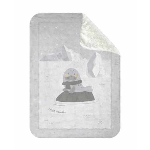 Kikkaboo polár/sherpa takaró 110x140 - fóka