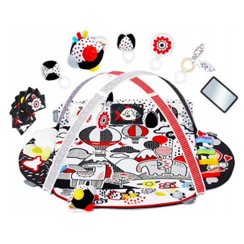 Kinderkraft 4Smart játszószőnyeg kontrasztos színekkel