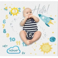 Mérföldkő takaró - kék