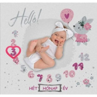 Mérföldkő takaró - rózsaszín