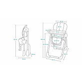 Lionelo Zanna etetőszék - Szürke