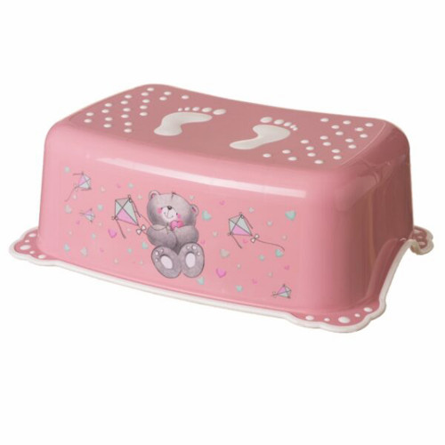 Fellépő maci - rózsaszín-fehér