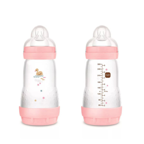 Mam Anti-Colic cumisüveg 2 hó+ Rózsaszín