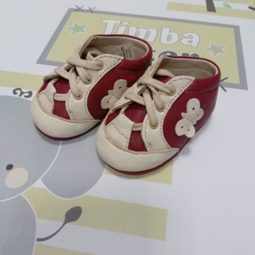 Maus kocsicipő bordó-bézs pillangó 17