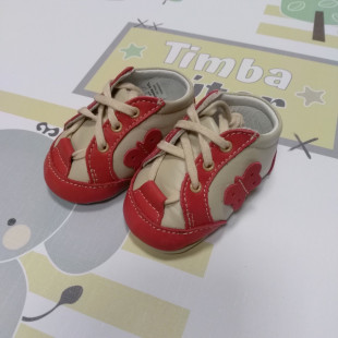 Maus kocsicipő bézs-piros pillangó