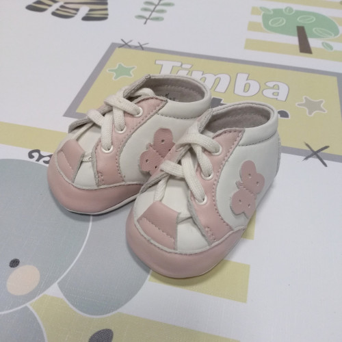 Maus kocsicipő fehér-rózsaszín pillangó 17