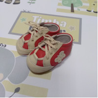 Maus kocsicipő piros-bézs pillangó