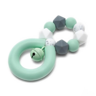 Mimijo szilikon csörgő-rágóka - Menta