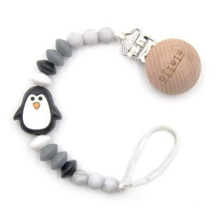 Mimijo szilikon cumilánc - Fekete pingvin