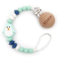 Mimijo szilikon cumilánc - Menta pingvin