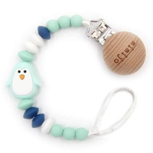 Mimijo szilikon cumilánc - Menta pingvin