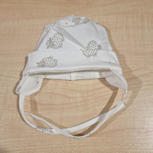 Újszülött pamut sapka - Krém barika