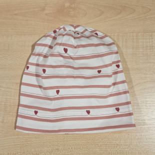 Pamut sapka - Csíkos szívecskés