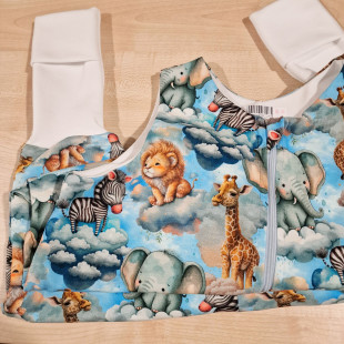 Tipegő hálózsák duplafalú - Kék szafari